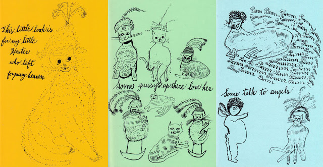 Ilustracja kotów i aniołów, Holy Cats by Andy Warhol’s Mother, Andy Warhol
